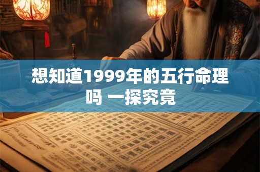 想知道1999年的五行命理吗 一探究竟