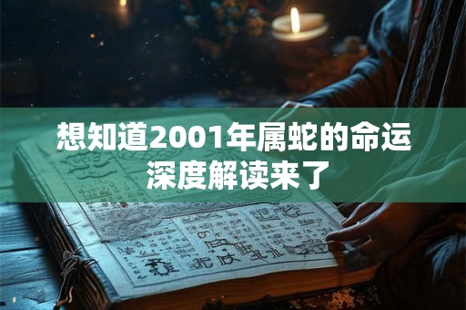想知道2001年属蛇的命运 深度解读来了