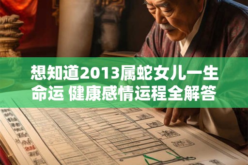 想知道2013属蛇女儿一生命运 健康感情运程全解答