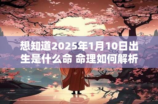 想知道2025年1月10日出生是什么命 命理如何解析