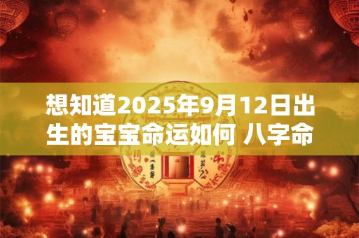 想知道2025年9月12日出生的宝宝命运如何 八字命理揭秘