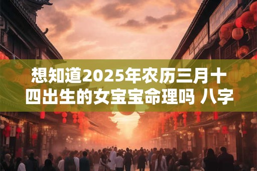 想知道2025年农历三月十四出生的女宝宝命理吗 八字解析
