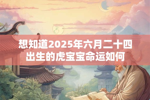 想知道2025年六月二十四出生的虎宝宝命运如何