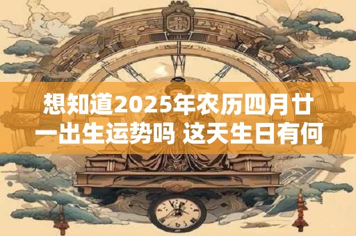 想知道2025年农历四月廿一出生运势吗 这天生日有何特点