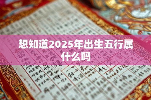 想知道2025年出生五行属什么吗