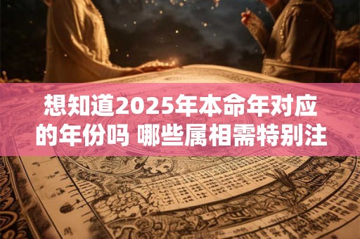 想知道2025年本命年对应的年份吗 哪些属相需特别注意 想知道2025年本命年对应的年份吗 哪些属相需特别注意