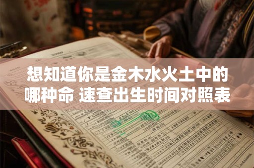 想知道你是金木水火土中的哪种命 速查出生时间对照表