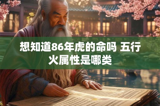 想知道86年虎的命吗 五行火属性是哪类