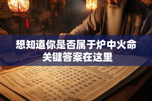 想知道你是否属于炉中火命 关键答案在这里