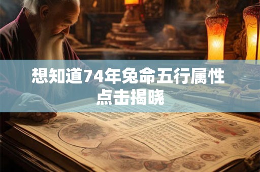 想知道74年兔命五行属性 点击揭晓
