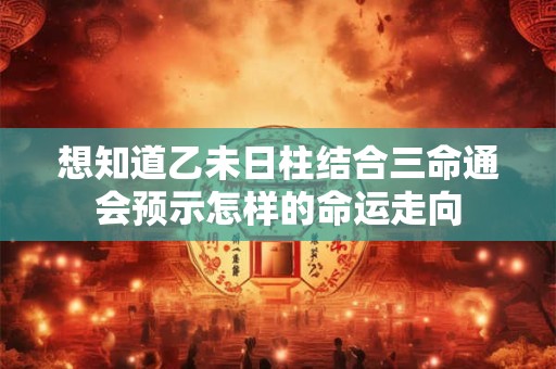 想知道乙未日柱结合三命通会预示怎样的命运走向