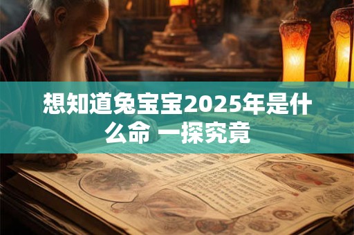 想知道兔宝宝2025年是什么命 一探究竟