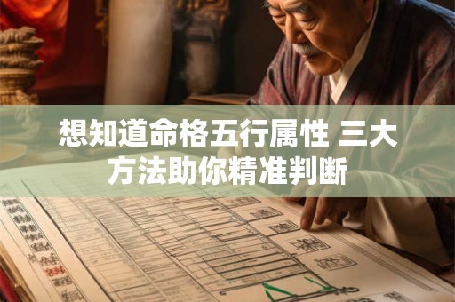 想知道命格五行属性 三大方法助你精准判断
