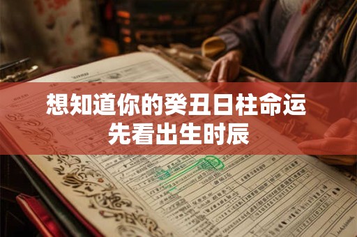 想知道你的癸丑日柱命运 先看出生时辰