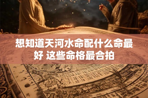 想知道天河水命配什么命最好 这些命格最合拍