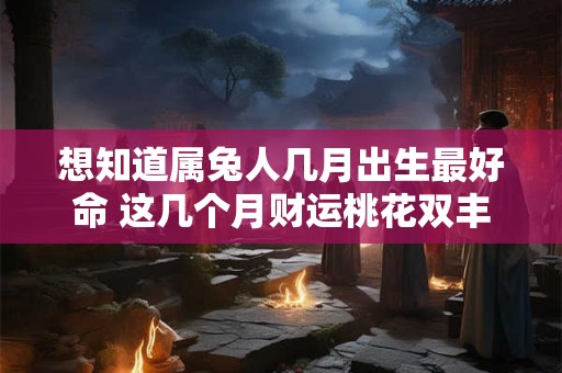想知道属兔人几月出生最好命 这几个月财运桃花双丰收