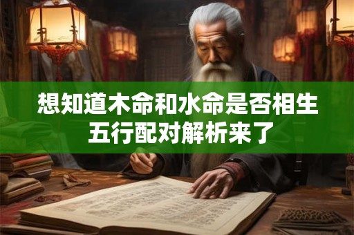 想知道木命和水命是否相生 五行配对解析来了