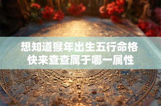 想知道猴年出生五行命格 快来查查属于哪一属性