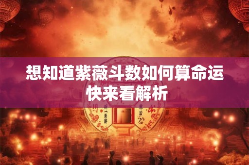 想知道紫薇斗数如何算命运 快来看解析