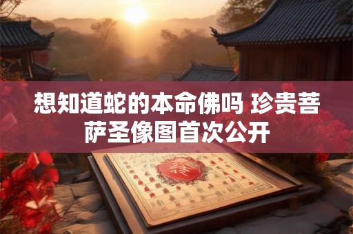 想知道蛇的本命佛吗 珍贵菩萨圣像图首次公开