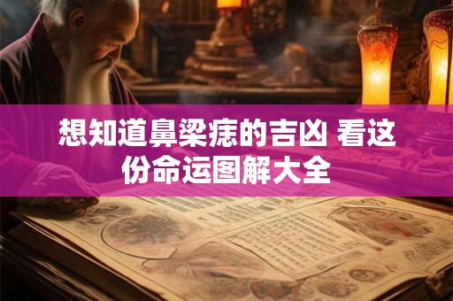 想知道鼻梁痣的吉凶 看这份命运图解大全
