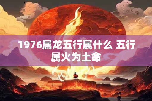 1976属龙五行属什么 五行属火为土命