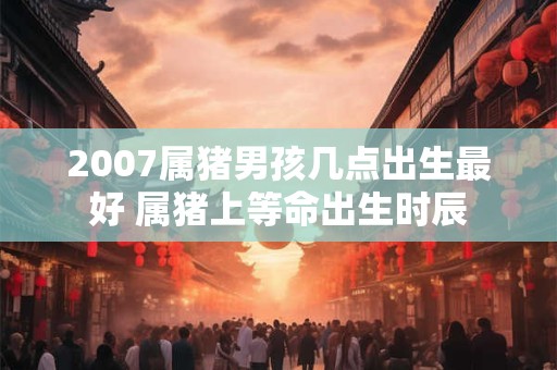 2007属猪男孩几点出生最好 属猪上等命出生时辰