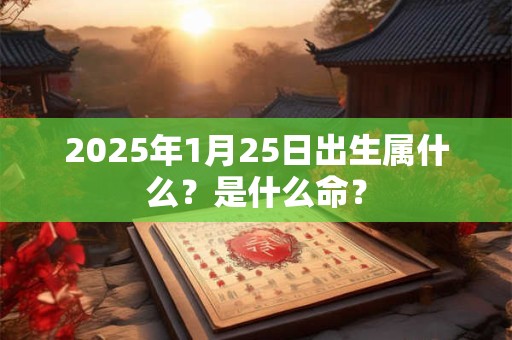 2025年1月25日出生属什么？是什么命？