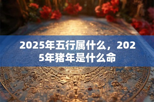 2025年五行属什么，2025年猪年是什么命