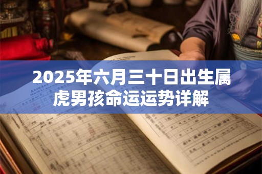 2025年六月三十日出生属虎男孩命运运势详解