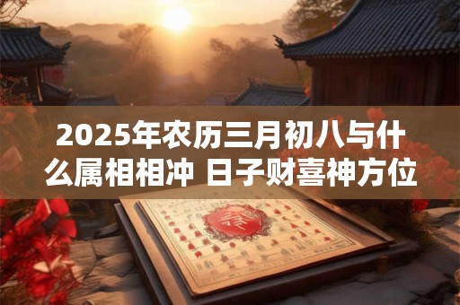 2025年农历三月初八与什么属相相冲 日子财喜神方位