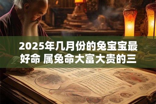 2025年几月份的兔宝宝最好命 属兔命大富大贵的三大出生日