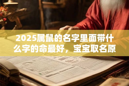 2025属鼠的名字里面带什么字的命最好，宝宝取名原则