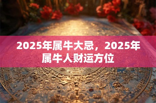 2025年属牛大忌，2025年属牛人财运方位