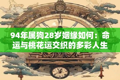 94年属狗28岁姻缘如何：命运与桃花运交织的多彩人生