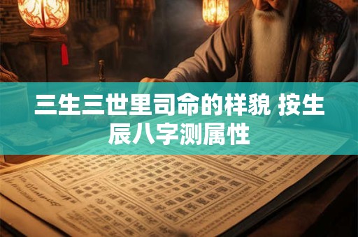 三生三世里司命的样貌 按生辰八字测属性