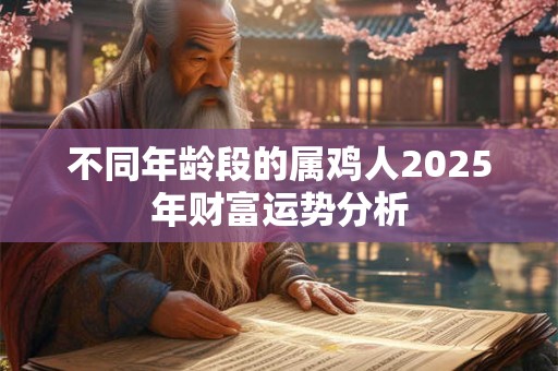 不同年龄段的属鸡人2025年财富运势分析
