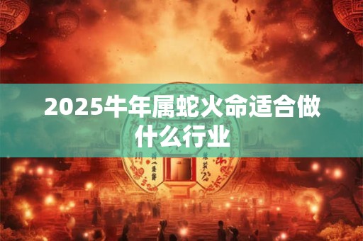 2025牛年属蛇火命适合做什么行业