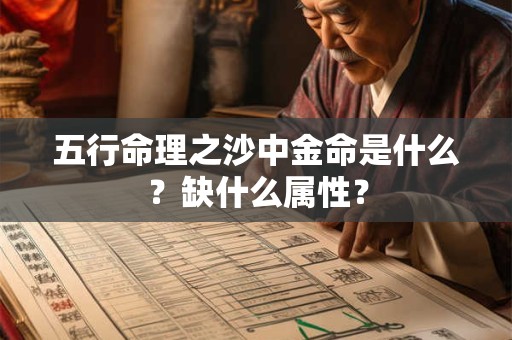 五行命理之沙中金命是什么？缺什么属性？