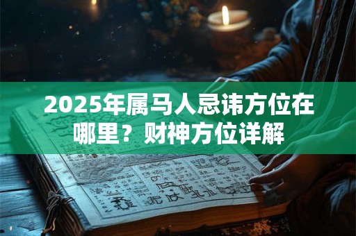 2025年属马人忌讳方位在哪里？财神方位详解