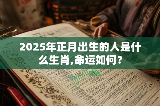 2025年正月出生的人是什么生肖,命运如何？