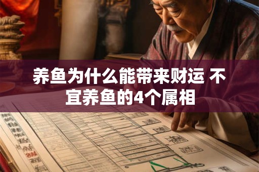 养鱼为什么能带来财运 不宜养鱼的4个属相