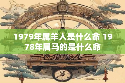 1979年属羊人是什么命 1978年属马的是什么命