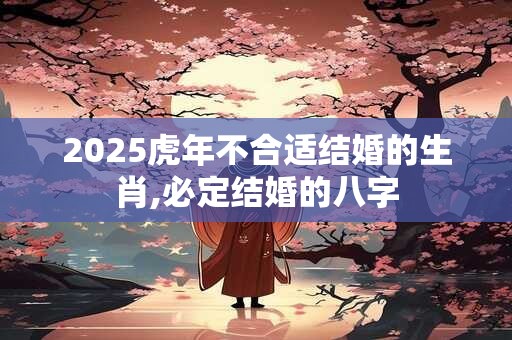 2025虎年不合适结婚的生肖,必定结婚的八字