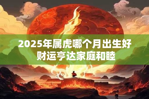 2025年属虎哪个月出生好 财运亨达家庭和睦
