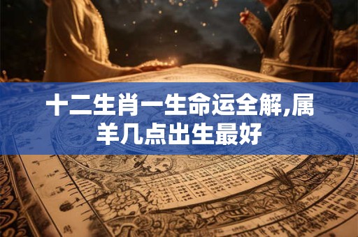 十二生肖一生命运全解,属羊几点出生最好