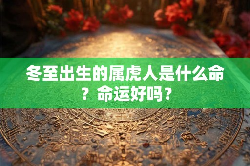 冬至出生的属虎人是什么命？命运好吗？