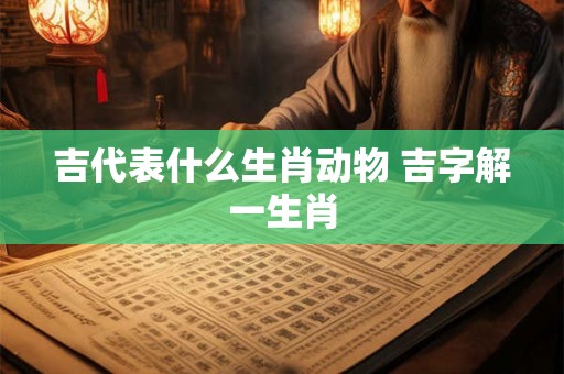 吉代表什么生肖动物 吉字解一生肖