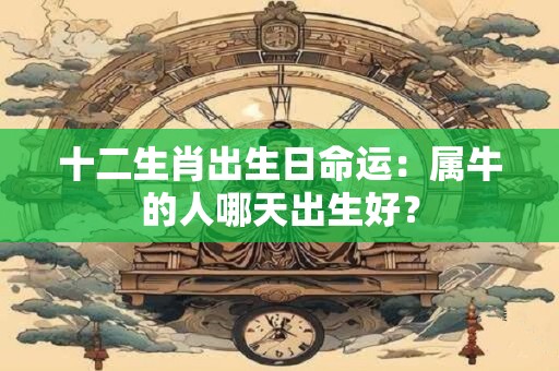 十二生肖出生日命运：属牛的人哪天出生好？
