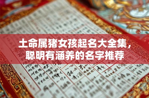 土命属猪女孩起名大全集，聪明有涵养的名字推荐